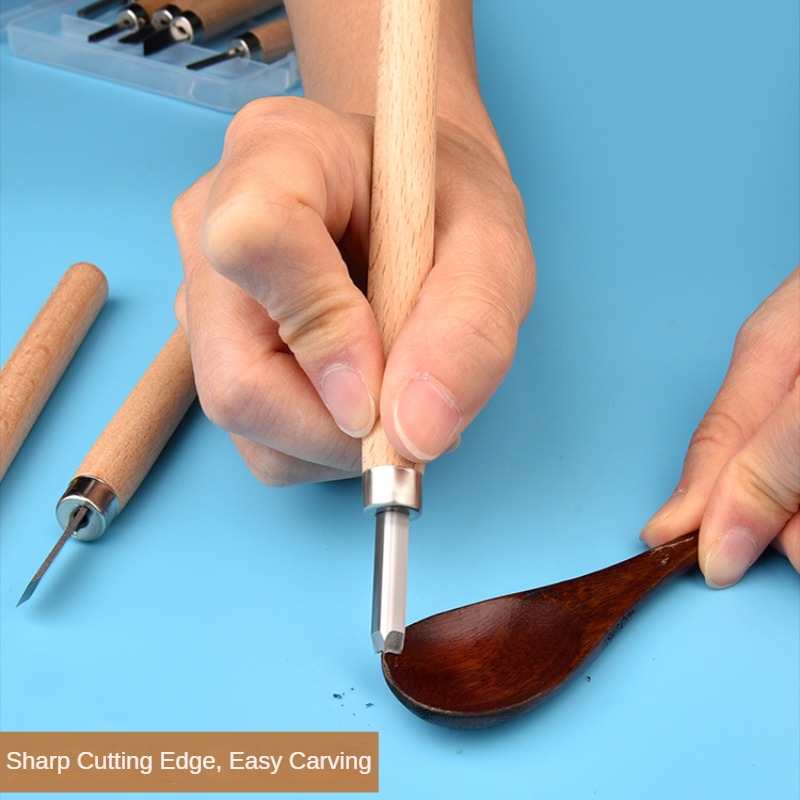 Juego de herramientas de mano con cuchillo cincel para tallar madera, 3-12 Uds., para tallar detalles básicos, carpinteros, gubias, herramientas de carpintería, perforación de grabado en madera