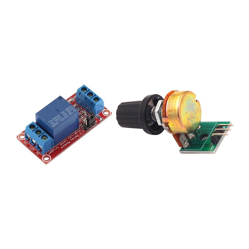 1 Road Relay Module with 10K Resistance Potentiometer Module Adjustable Resistance Module Single Turn Adjustable Analog