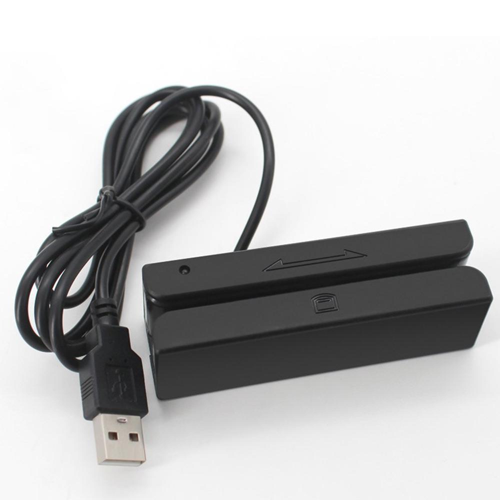 Universal Magnetic Card Reader MSR100 Stripe USB 3 Tracks Strip For Swipe Bar Code Reader
