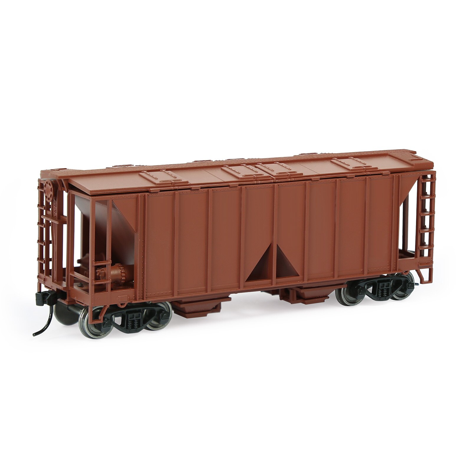 C8760 1pc Model Railway HO Scale 1:87 Hopper Car Model Trains: Brown (Pure Color)