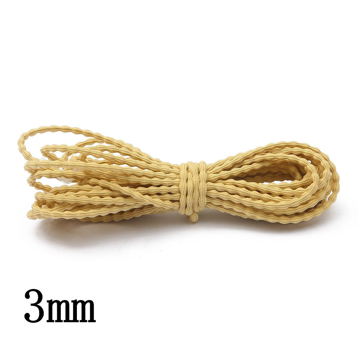 5m/ påse 3mm runda elastiska band sysnöre rep gummiband stretch tråd tråd gör-det-själv plagg plagg sömnadstillbehör: Gurkmeja 3mm