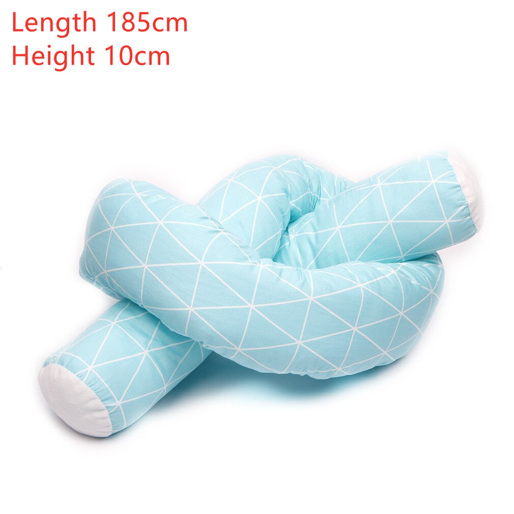 Pasgeboren Baby Bed Wieg Bumper Lange Kussen Voor Peuter Slapen Kussen Cot Hek Kinderkamer Beddengoed Protector: GRIJS