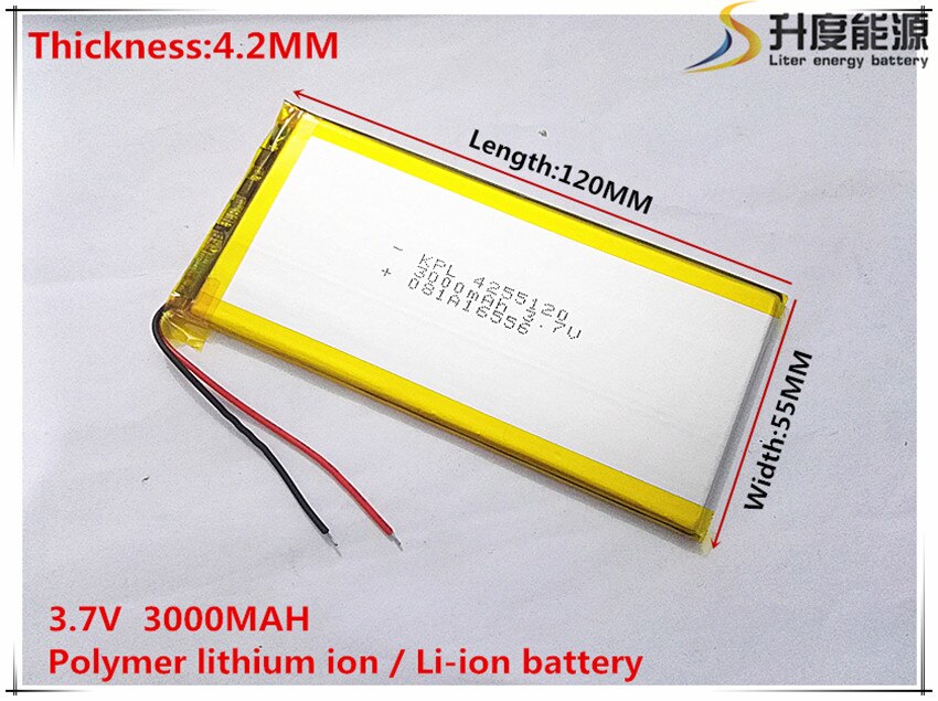 best battery brand 3.7 V lithium polymer battery 3000 mah ultra-thin high-capacity DIY tablet 4255120