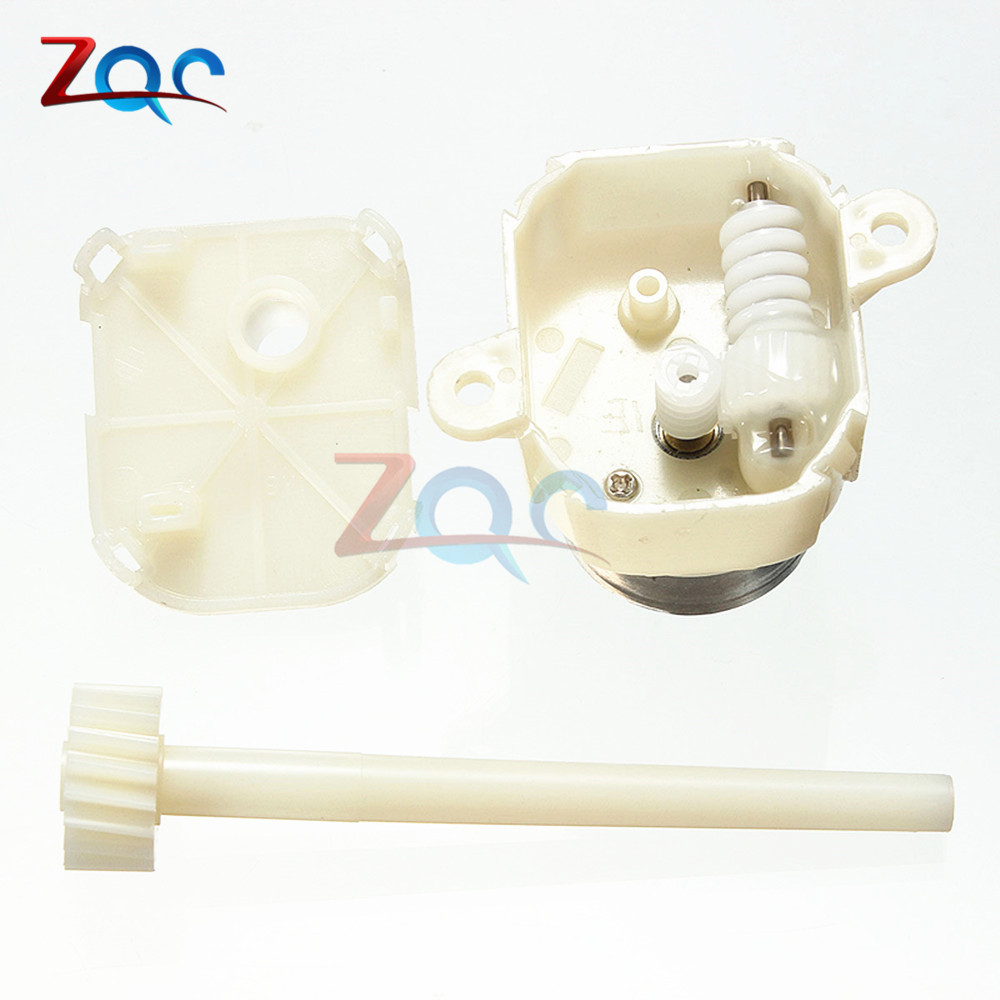 DC 6V 12V 8-16RPM Long Shaft Turbine Worm Gear Motor Slow Reduction Gear Box AS