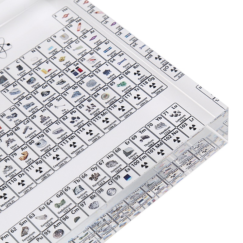 Acrylic Periodic Table Display with Elements Table Display, with Elements Student Teacher Chemical Craft Decoration