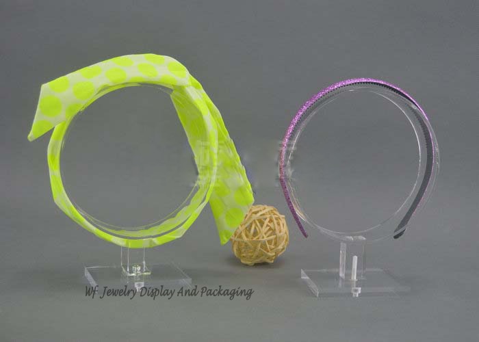 Acrylic Round Headwear Display Stand Headband Showing Rack Hair Accessories Holder Jewelry Showcase 2 styles