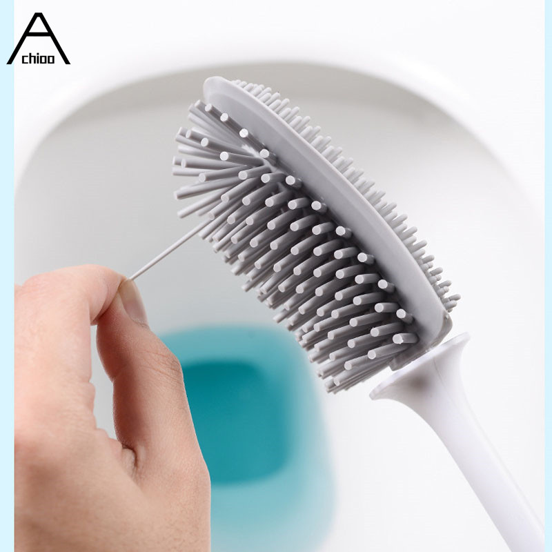 Wc Borstel Afneembare Badkamer Sets Lange Handvat Siliconen Borstel Met Houder Cleaning Kit Wandcloset Badkamer Accessoires