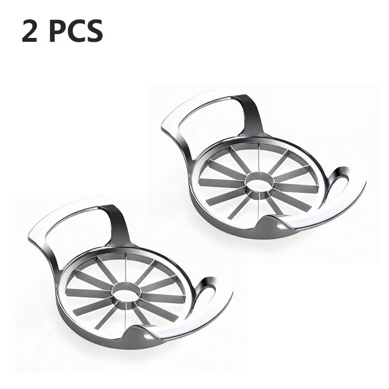 Fast Stainless Steel Apple Cutter Steel Slicer Vegetable Fruit Pear Peeler Divider 8/12 Cutter Kitchen Utensils Gadgets Tools: 2pcs 12cut