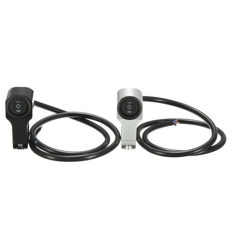 12V Aluminum Alloy Motorcycle Handlebar Switch Modified Handlebar Three-position Waterproof Switch Fog Spotlight Switch Tested