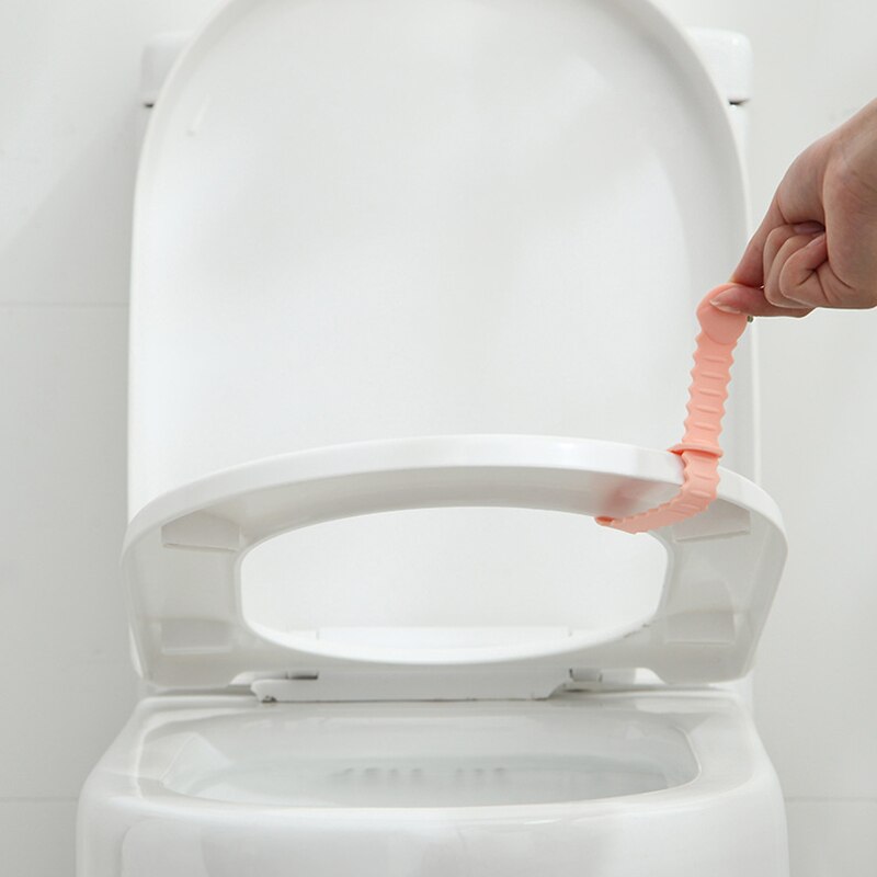 Klapa sedesu otwieracz uchwyt robić toalety domowej artefakt naklejka na toaletę przenośny anty-brudny podnieś pokrywkę podnieś uchwyt 22.9X2.6cm LBS