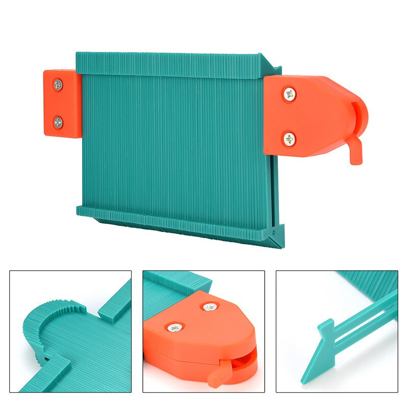 Multi-Function Contour Measuring Instrument Profile Gauge Duplication Ruler Wood Marking Tool Measuring Gauge General Tool