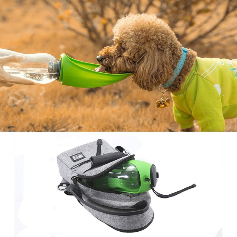 Pet Cats Feeder Drinking Bottle Plastic Dogs Water Go Out Travel Outdoor Portable Accompanying High-Capacity Cup