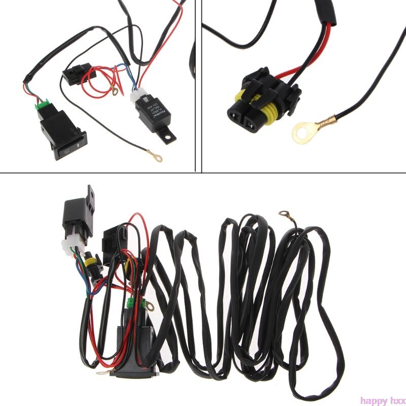 Universal 12V 40A Relay Wiring Harness With On/Off Switch Kit For Car LED Fog Light