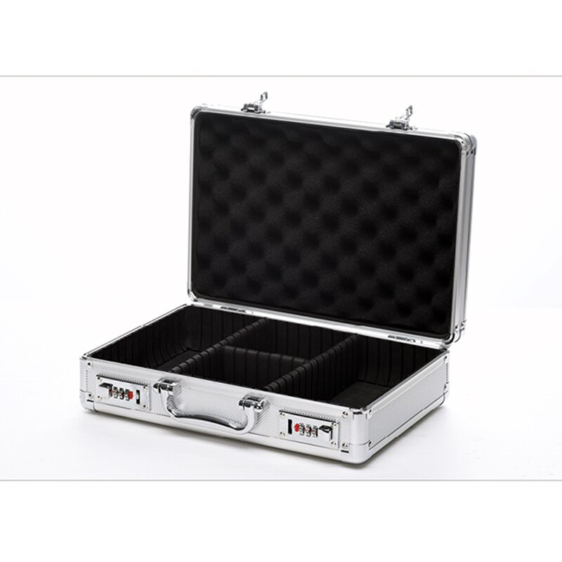 Aluminum alloy toolbox Password box Showcase Instrument box Suitcase Storage box Partition Storage tool case