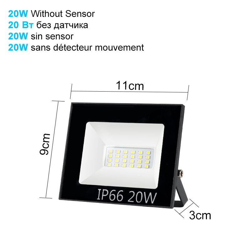 LED Flood Light 10W 20W 30W 50W 100W 220V 240V Outdoor Floodlight Waterproof IP65 Reflector Spotlight Lighting: 20W / Warm White (2700-3500K)