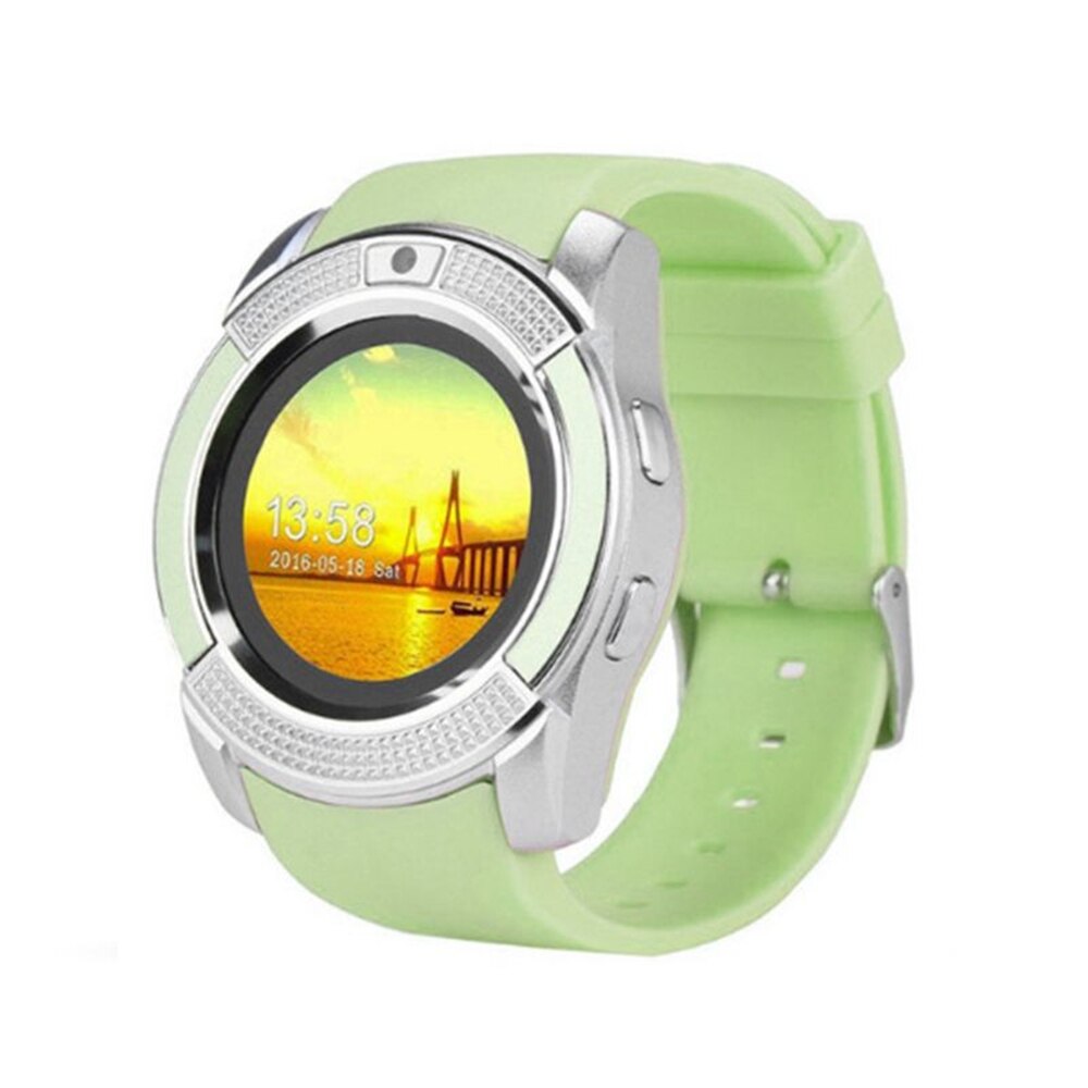 Bunte V8 Smart Wireless Uhr Wasserdichte Sport Smartwatch Touch Screen Mit Kamera SIM Karte Slot Wasserdichte Intelligente Uhr: H