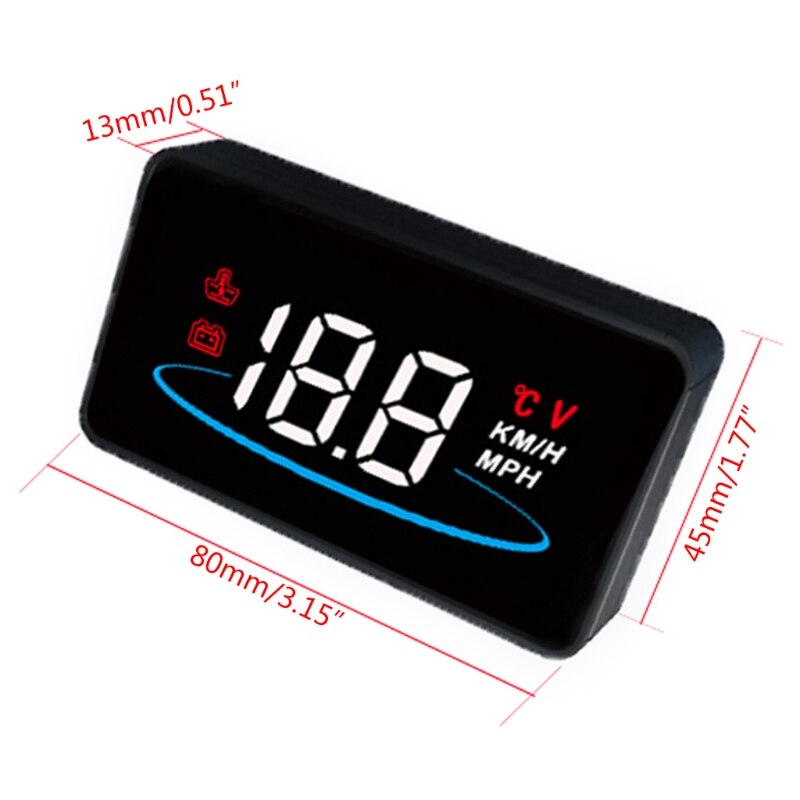 Universal Car HUD Display Vehicle Driving Safety Intelligent Alarm System Remind