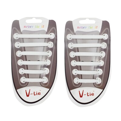 Cordones elásticos de silicona para niños, para primeros pasos, para zapatillas de deporte, impermeables, 1 juego/12 Uds.: white