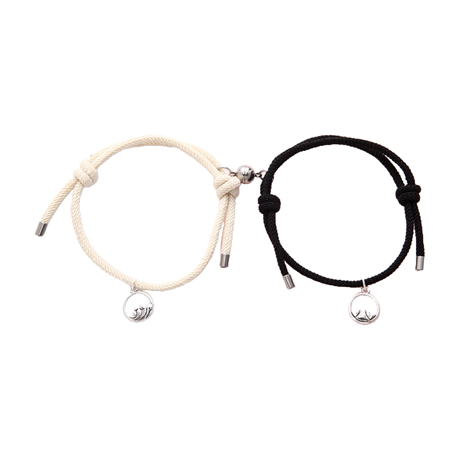Ein Paar Liebhaber Passenden Armbinde Geflochtene Magnetische Abstand Armbinde für Frauen und Männer, Größe ist geeignet für sterben meisten menschen: 6
