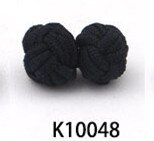 10 pairs/lot Silk Knot Cufflinks Upscale Men's Classic Double Rope Ball Knot Shape Cuff Links Handmade Silk Knots Cuff Link: K10048