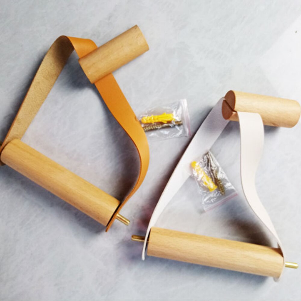 Kitchen Vertical Paper Towel Rack Bathroom Toilet Wooden Pure Copper Wall Paper Roll Holder