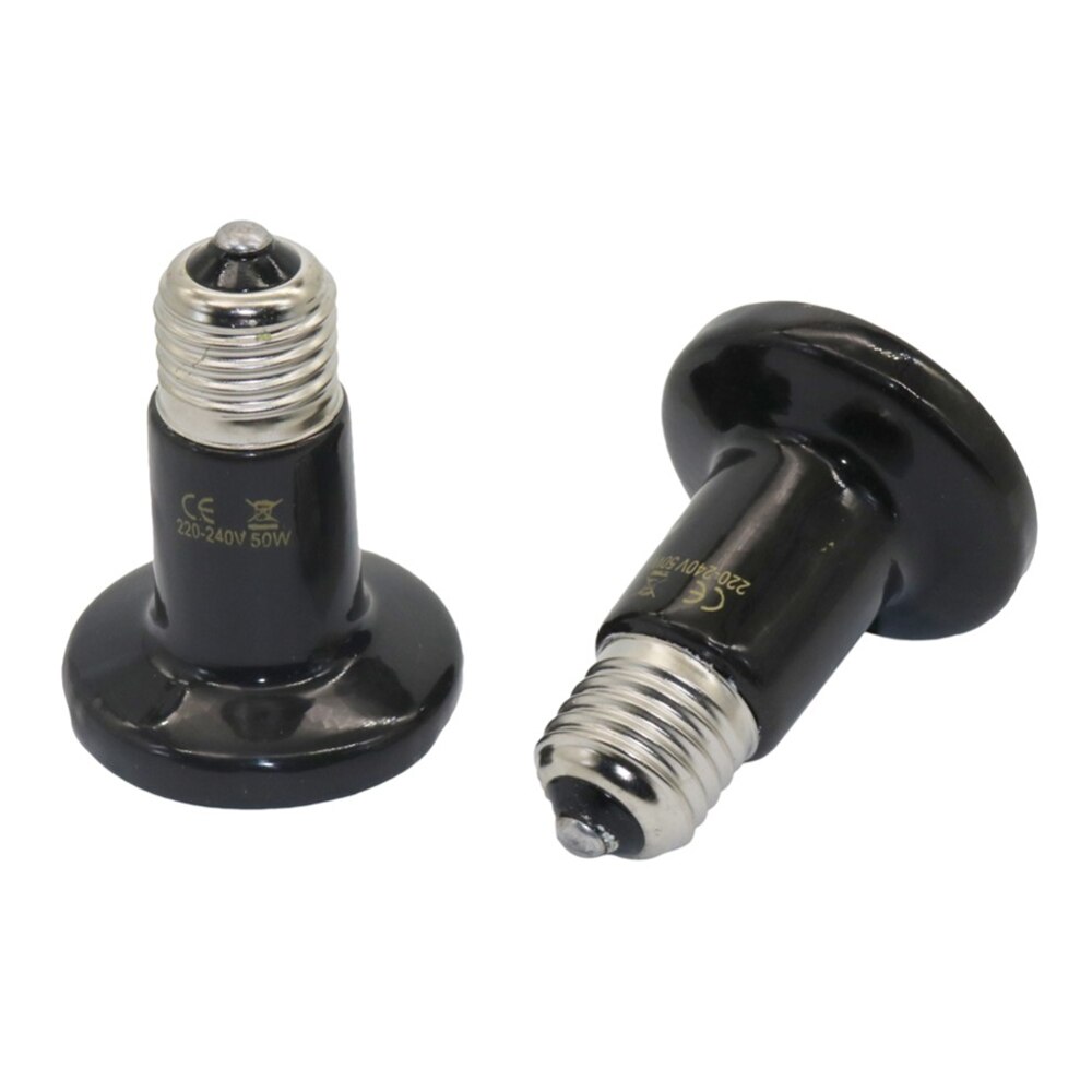 Dikkere kleine mini reptiel huisdier ver infrarood keramische verwarmingslamp warmtelamp 25w 50w 75w gereedschap