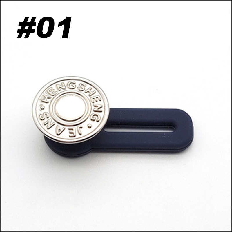 1 stk metall magisk knappforlenger for bukser jeans fri sying justerbar uttrekkbar midjeforlenger knapp linningsutvider: 01