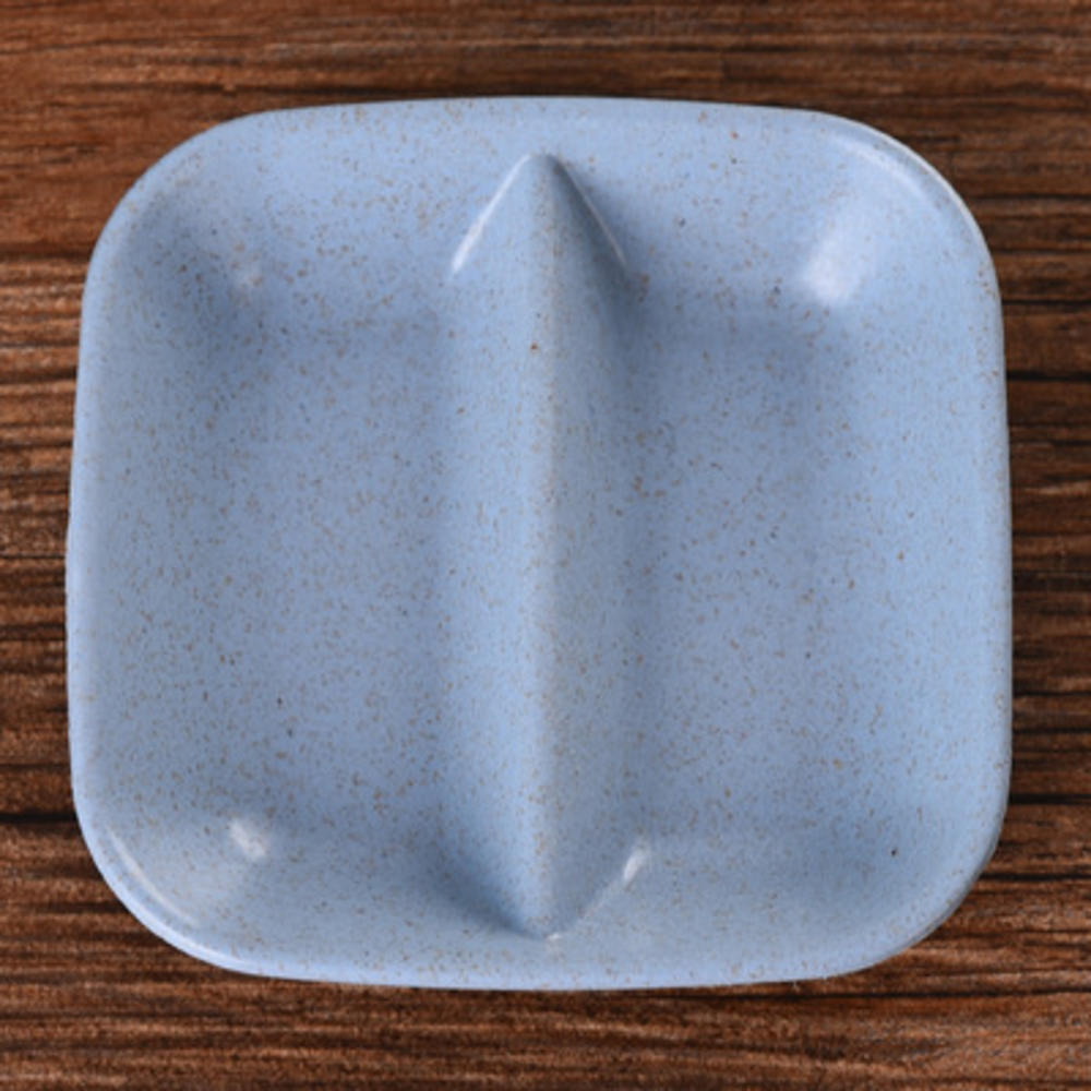 Wheat Straw Seasoning Sauce Dish Small Dip Bowl Butter Sushi Plate Vinegar Soy Saucer For Kitchen Supplies Tableware For Serving: Blue-9x9x2cm