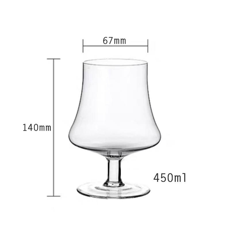 450ml Nordic Crystal Tulip Glass Cup Transparent Short Goblet WhiskeyGlass Home Bar Brandy XO Spirit Tasting Cup Party Drinkware: 1Pcs