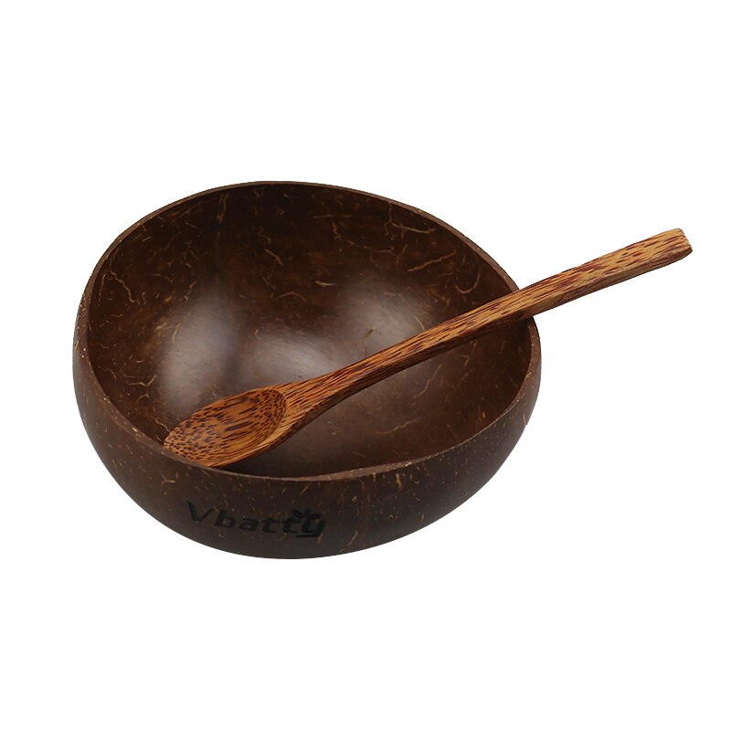1PC Organic Coconut Palm Coconut Löffel Holz Besteck Natürliche Bambus Holz Löffel für Coconut Shell Schüssel Bambus Löffel Besteck