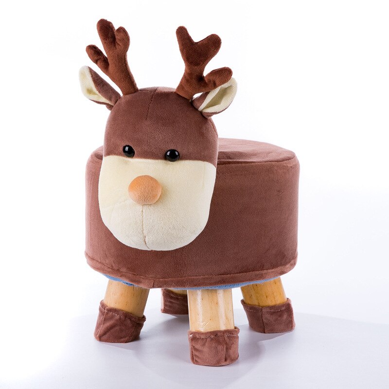 Cartoon Dier Kruk Massief Houten Kinderen Salontafel Kruk Thuis Kleine Sofa Kruk Afneembaar En Wasbaar WF6051005: 08