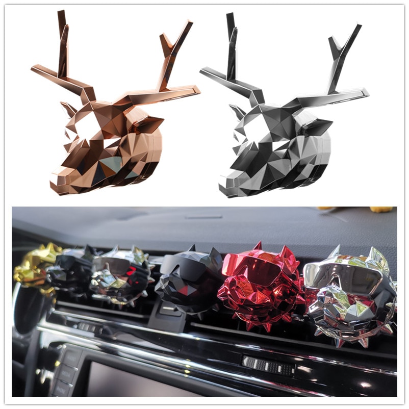 Bulldog Fragrance Deer Vehicle Fragrance Decoration Car Bling Accessories Car Air Freshener Diffuser Vent Clip Car Decoration