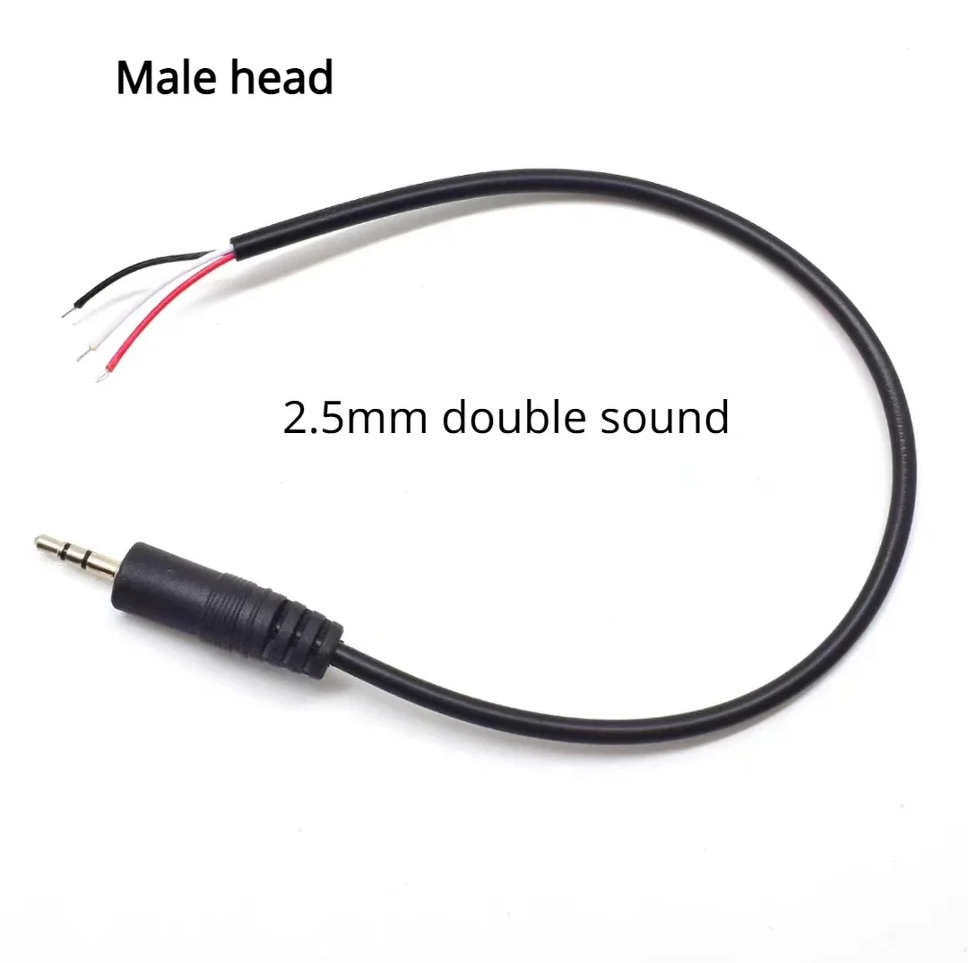 Lydkabel 2.5mm 3.5mm hannplugg/hunnplugg til bar ledning åpen ende ts mono /3- polet /4- polet trrs stereoplugg jack-kontakt: Lavendel / 10-19 stk