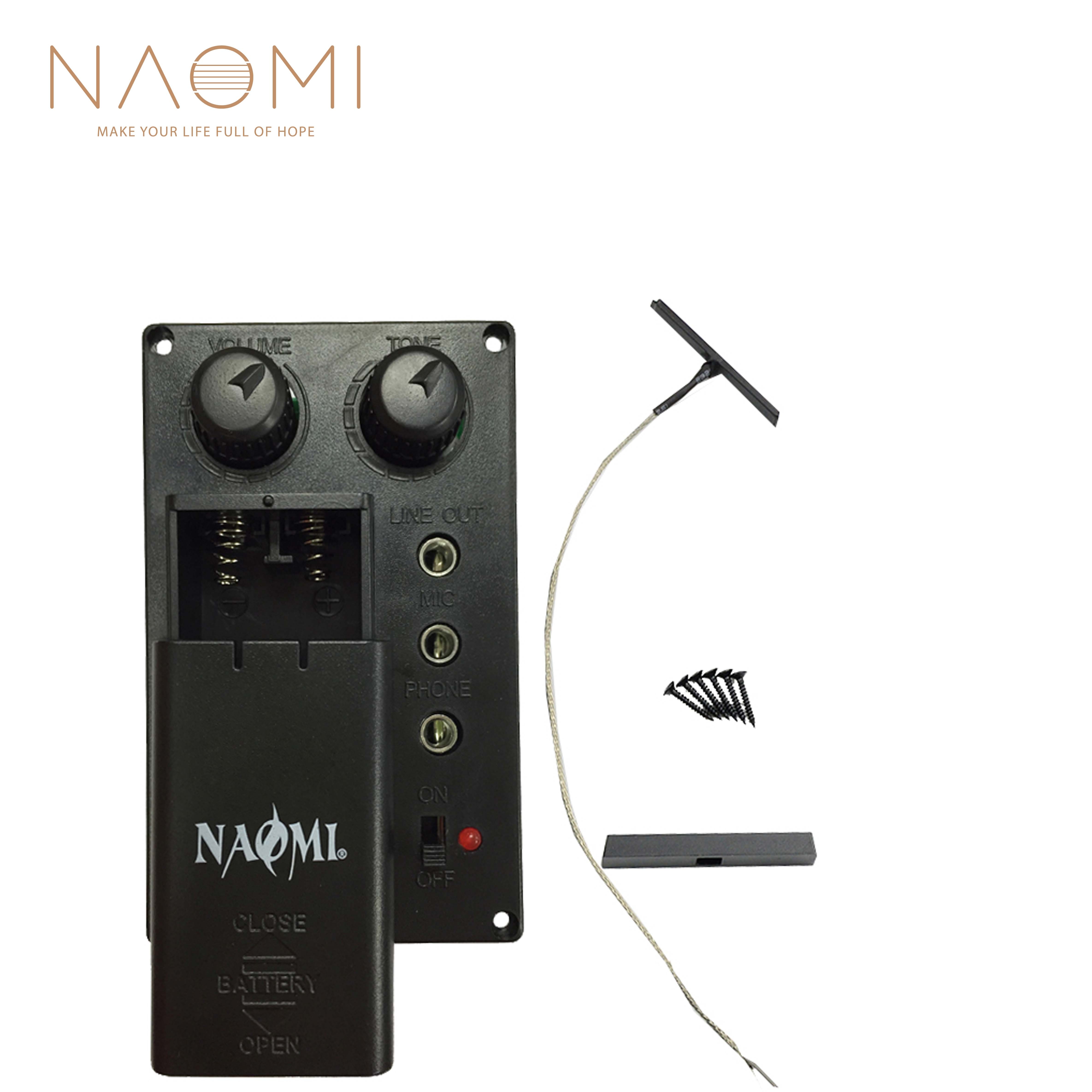 Naomi 4/4 Elektrische Viool Piezo 4G 3D 2A 1E & Piezo Houder & Schroeven Viool Voorversterker Set