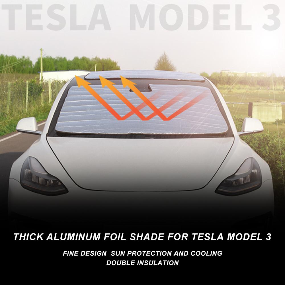 Sunshade for Tesla Model 3 Front Rear Window Windshield Skylight Aluminum foil EVA Sun Shade Anti UV Protected Model 3 Three
