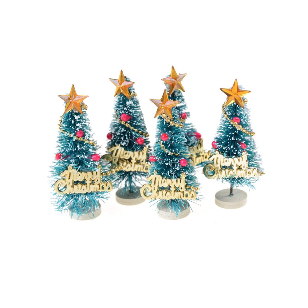 1pcs DIY Christmas Tree Small Pine Tree Mini Trees Placed In The Desktop Home Decor Christmas Dollhouse Decor Kids