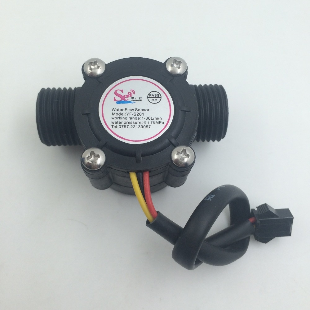 G1/2" Water Flow Controller LCD Display + Solenoid Valve Gauge + Flow Sensor Meter Counter Indicator