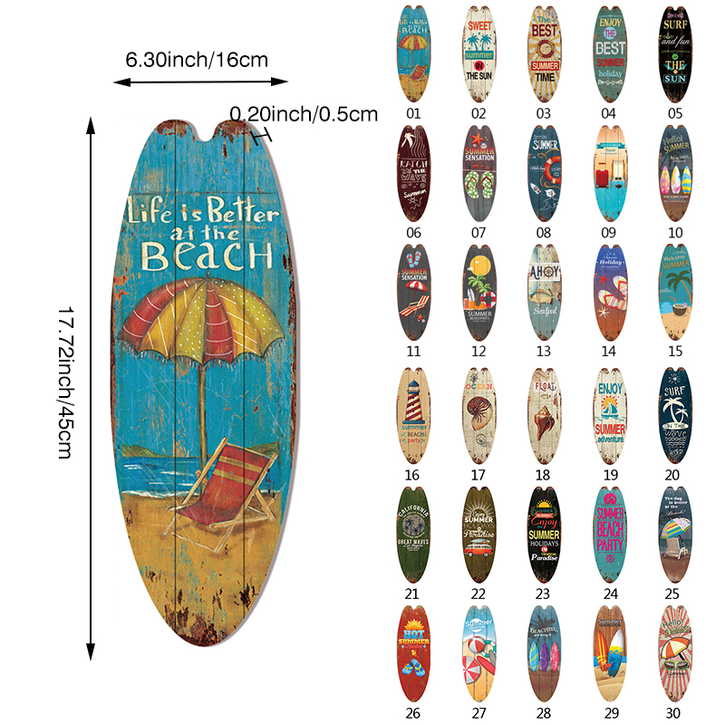 Mini kleine surfplank muur hangende houten bord strand decor tropische bar muur decor Welkom bij paradijs deurbord voor thuiskamer