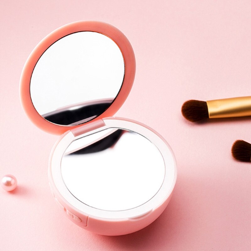 Espejo de maquillaje con altavoz inalámbrico, multifuncional, , Bluetooth, con luz LED de relleno, portátil, para viaje al aire libre, belleza, maquillaje, F1FF