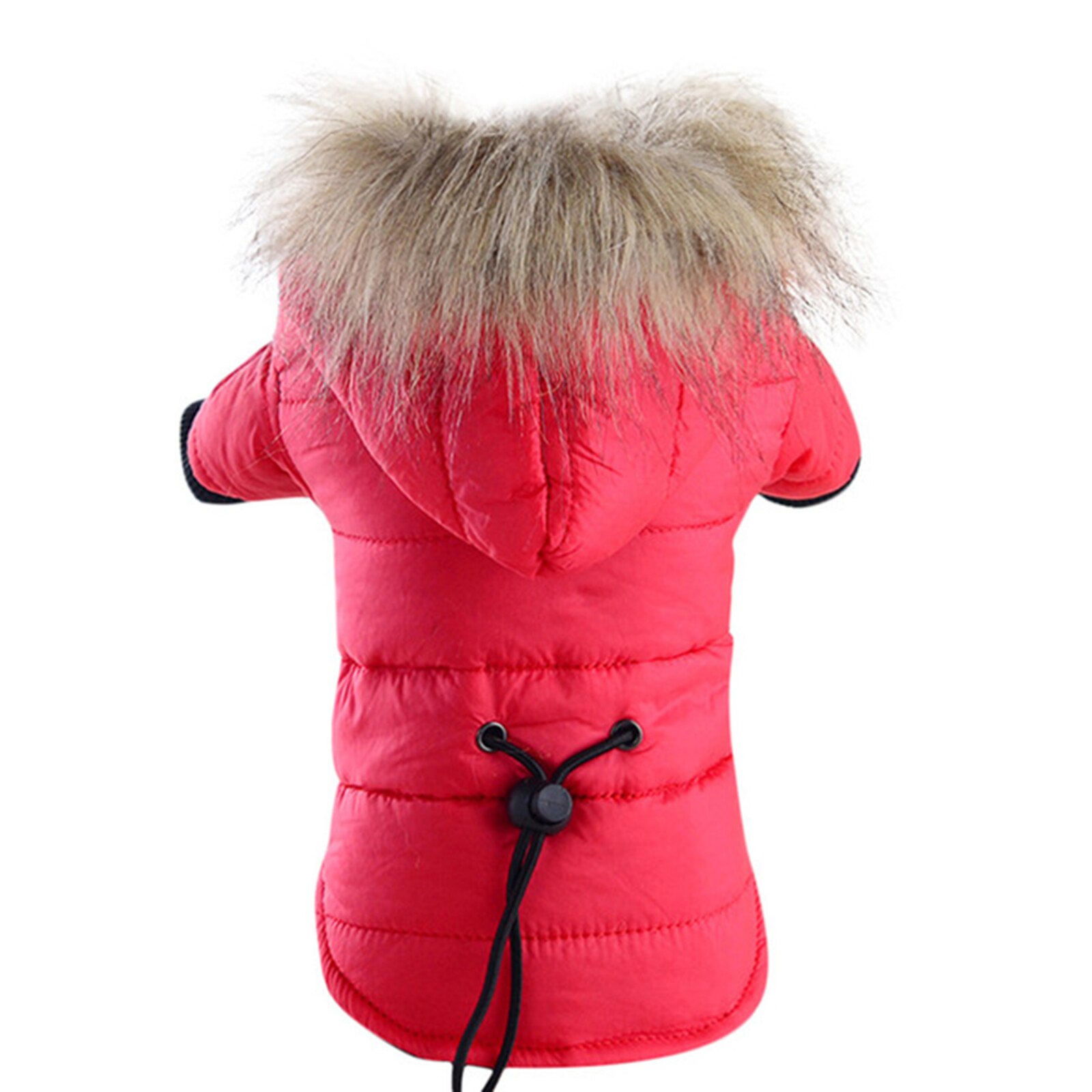 Manteau pour chien de compagnie vestes rembourrées en coton sweat à capuche chiot doux avec chapeau fournitures d'hiver HYD88: Rouge / XL