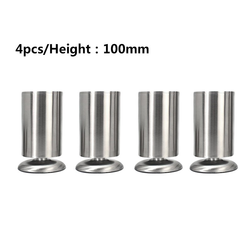 4pcs Stainless steel cabinet feet TV cabinet feet sofa feet coffee table legs support legs metal bed feet furniture feet: 4pcs 100mm