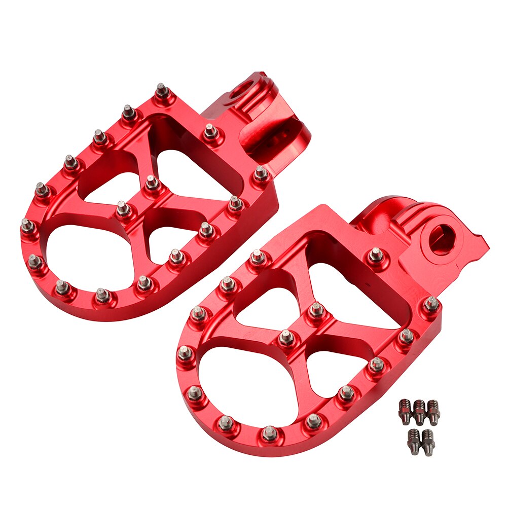 NICECNC Foot Pegs Footpeg For KTM SX SXF EXC EXCF XC XCF XCW 65 85 125 200 250 300 350 450 530 FREERIDE 250R 300 250F: Red