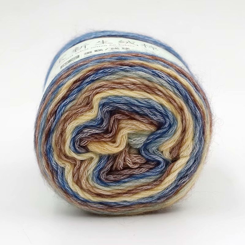 280m Cake Yarn DIY Woven Cotton Long Segment Dye Rendering Gradient Rainbow Crochet Thread 100g Handmade Stuff: 62