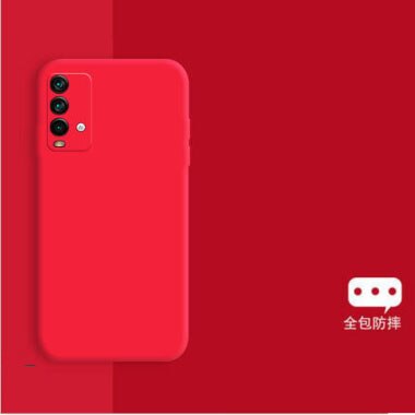 For Xiaomi Redmi 9T Silicone Case Soft 9 T Clear Full Protective Shell Boy Girl Solid Simple Pure Color Transparent Cover Funda: for Redmi 9 / Red