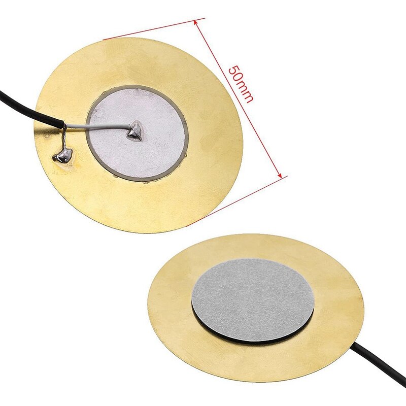 2 kpl 50mm kitaramikro pietsokanturi esijohdotettu vahvistin 6.35mm lähtöliittimellä akustiselle kitaralle ukulele sikarilaatikko kitara