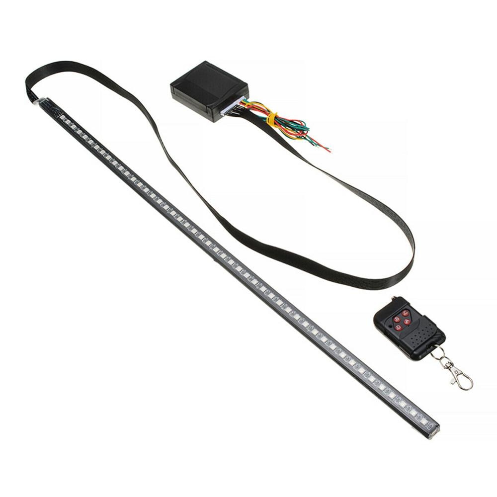 56CM RGB 48-LED Knight Night Rider LED Strip Scanner Lighting Bars Remote Atmosphere Decorative Lamp Warning Signal Light