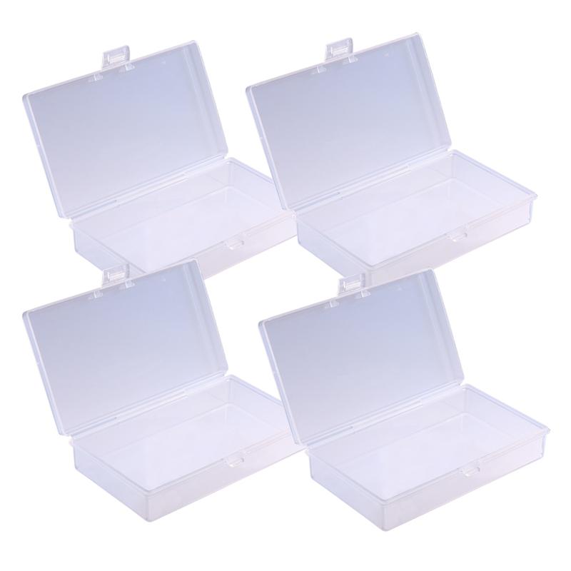 6pcs Clear Plastic Containers Box Transparent Case Tool Box Useful Package Container Storage Box For Home Bedroom Shop