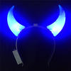 LED Lustige Teufel Horn Leuchten Stirnband Blinkende Haar Reifen Kopfbedeckung Halloween Weihnachten Neujahr Party Dekor Haar Zubehör: Grau