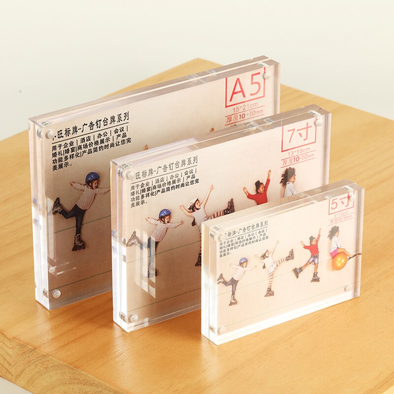 Strong Magnetic Thick 10CM Acrylic Table Card Sign Label Dish Brand Price Display Card Display Stand Phone Price Card