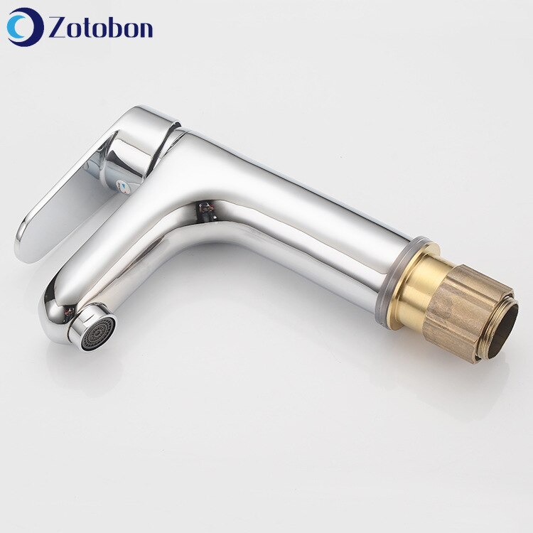 ZOTOBON Bathroom Vanity Sink Faucets Brass Deck Mounted Mixer Cold and Water Taps Single Hole Waterfall Faucets Grifo F245